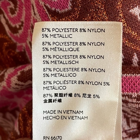 Anthropologie Metallic Paisley Demeter Tee, Size M - Picture 8 of 9